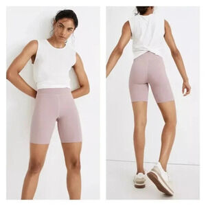 Madewell MWL Form High Rise 7" Biker Shorts Size XL Pink Purple Athletic Gym